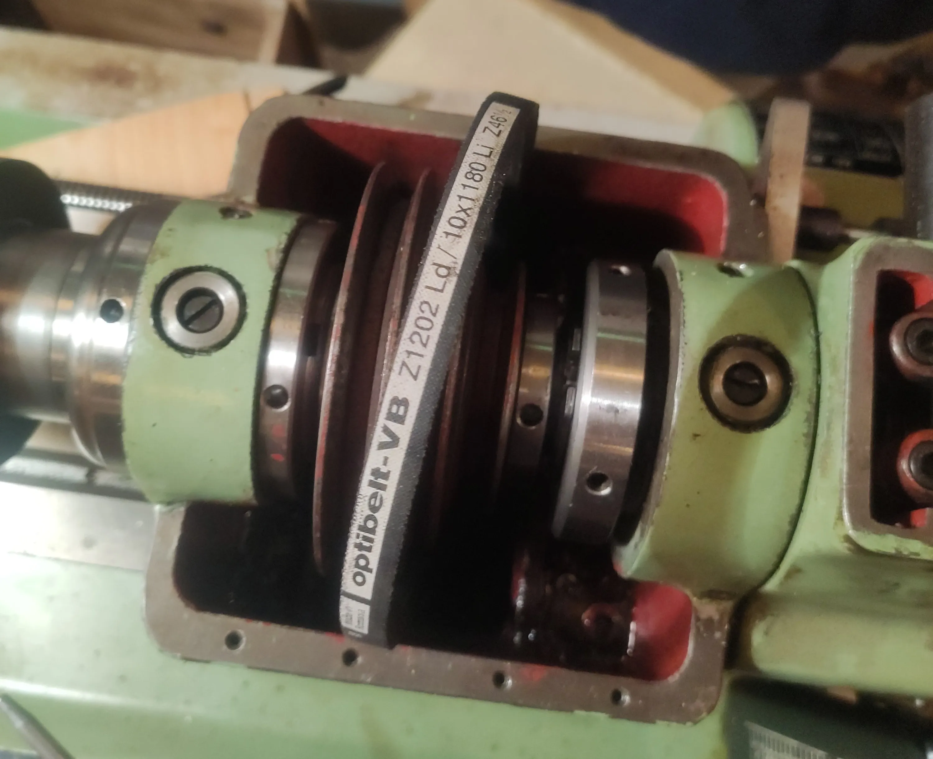 The new belt after its installed