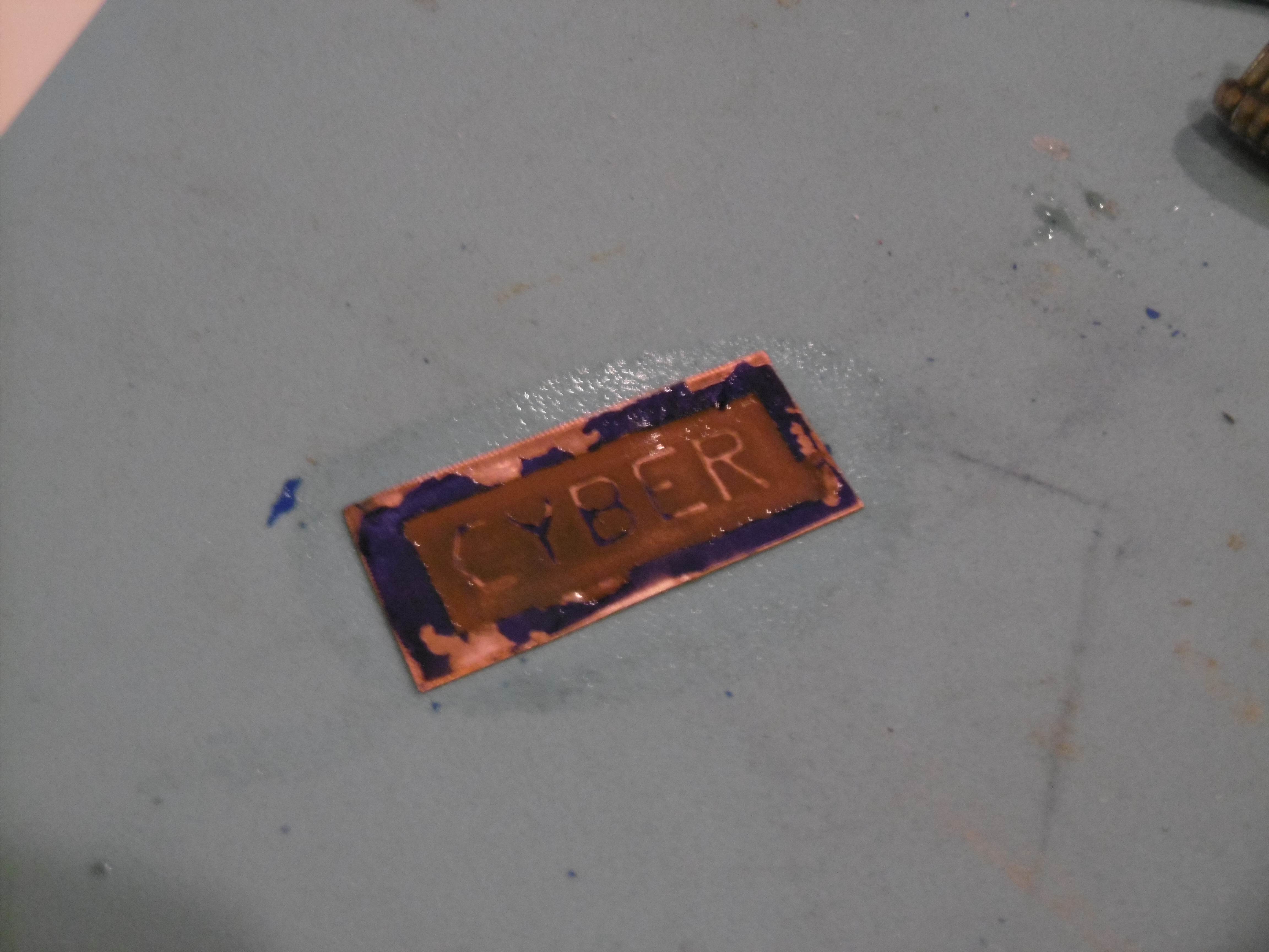 Just after etching Just after etching