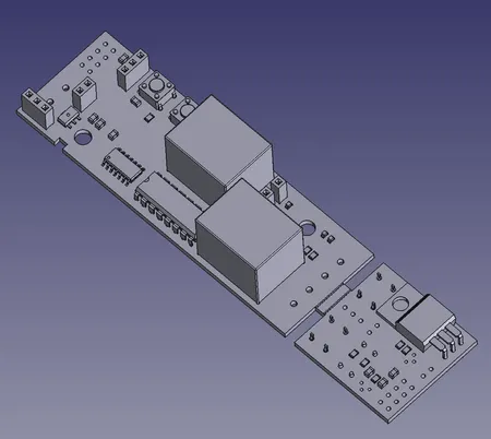 FreeCAD after KiCad import FreeCAD after KiCad import