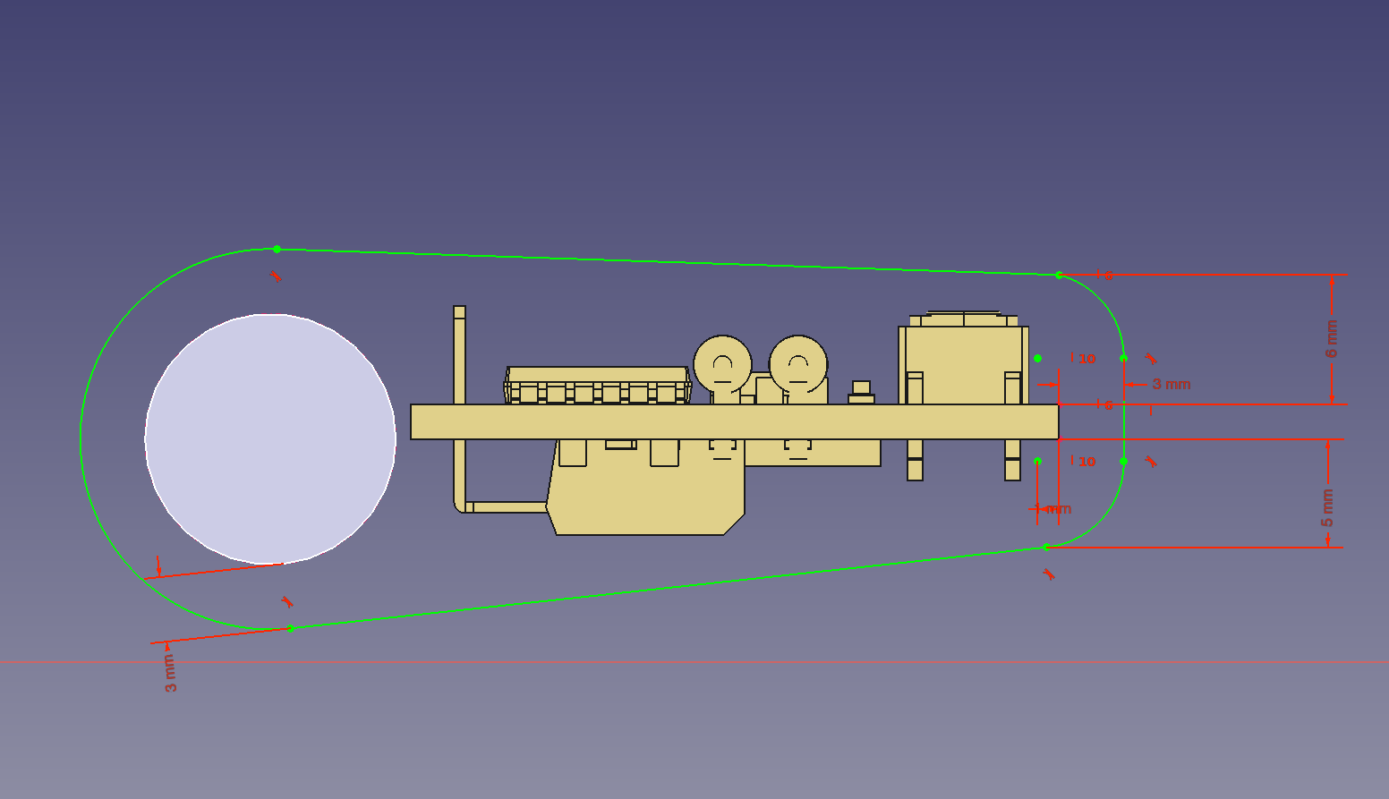 FreeCAD after KiCad import FreeCAD after KiCad import