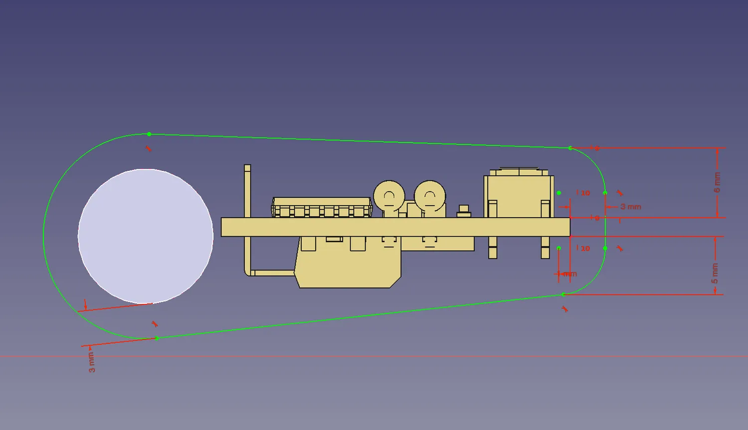 FreeCAD after KiCad import FreeCAD after KiCad import