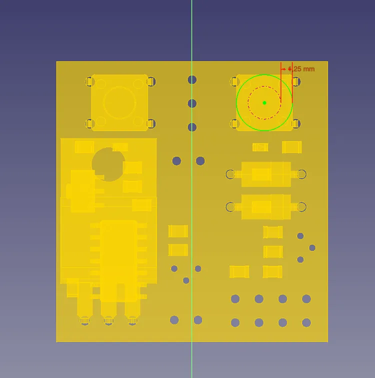 FreeCAD after KiCad import FreeCAD after KiCad import