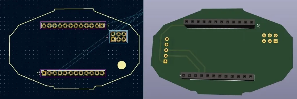 The 3D design in KiCad