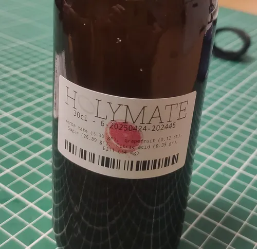 A label on a bottle A label on a bottle