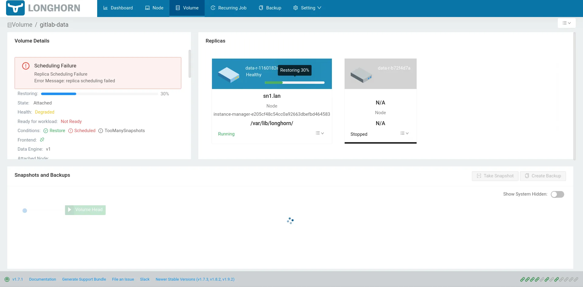 Restoring gitlab-data