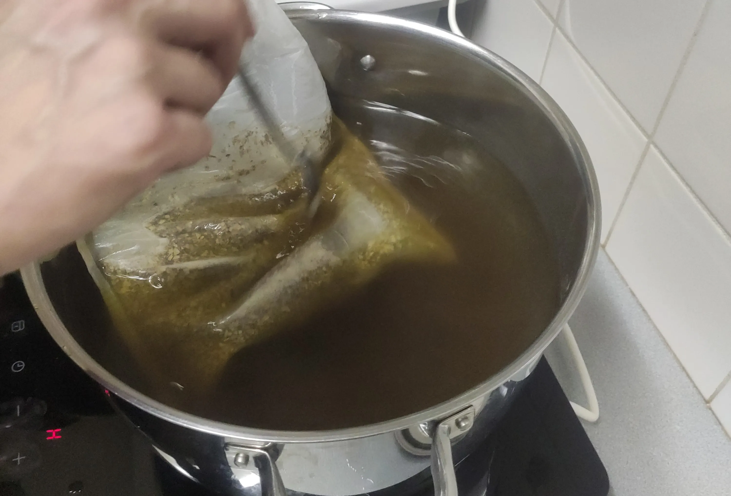 The tea being created